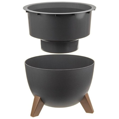 Кашпо IDEA Флориан графит 25х18,5см 4,2л (М 3186)