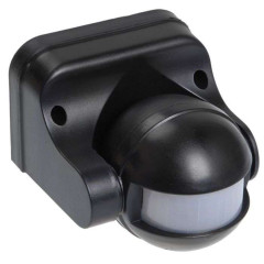 ИК-Датчик движ. 1100Вт (обзор=180 гр./дальн.=12М) IP44 ИЭК ДД 009 черный LDD10-009-1100-002