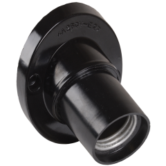 Патрон Е27 карболитовый настенный наклонный черный IEK EPK13-04-01-K01 (627111)