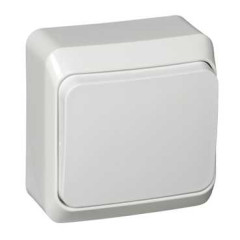 Переключатель О/У 1-кл ЭТЮД белый BA10-004B