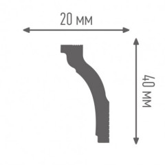 Плинтус потолочный ПЛИНТЭКС О 20/40 (185)
