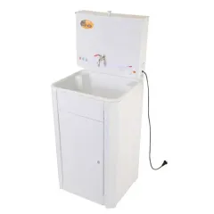 Умывальник дачный ВИХРЬ ЛЮКС (74/4/4) с подогревом, пластиковая мойка, цвет белый