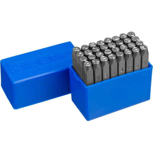 Набор клейм буквенных Зубр кириллица 6 мм (21503-06_z01)