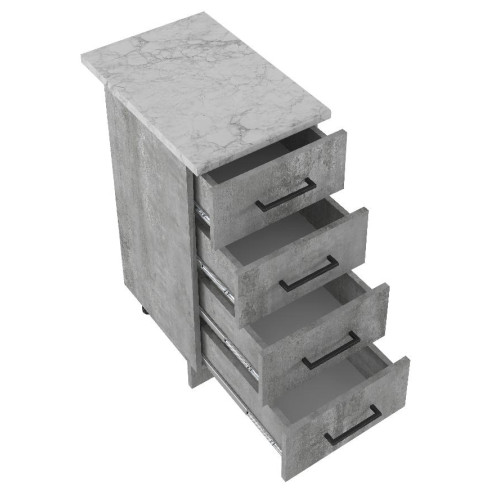 Стол рабочий EVA GOLD 40 светлый цемент (4 ящика)