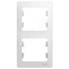 Рамка 2-пост.GLOSSA верт. бел. SchE GSL000106