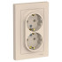 Розетка 2-ая 2P+E AtlasDesign в сборе беж. SchE ATN000224