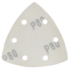 Шлифлист для дельтамашин PATRIOT 80х80х80мм, Р80, на липучке, 6 отверстий, 5 шт