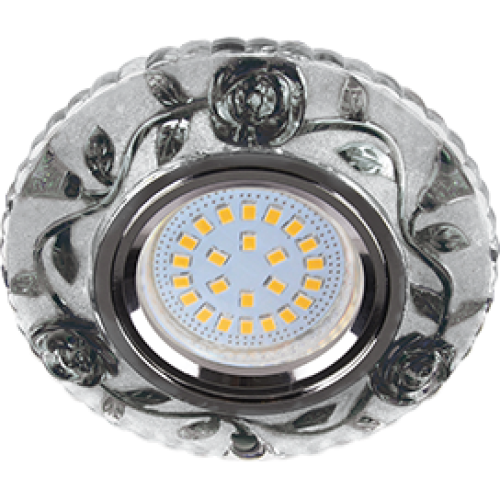 Свет. точ. ECOLA LD7071 MR16 Розы черный/хром FK16CREFB(622618)(*1)