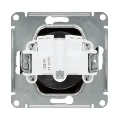 Розетка 2P GLOSSA антрацит GSL000741