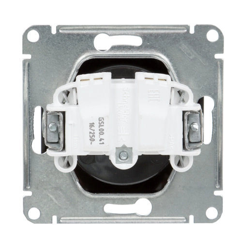 Розетка 2P GLOSSA антрацит GSL000741