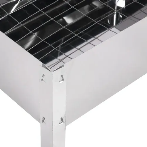 Коптильня 40х25х14 см нержавеющая сталь 0,5 мм разборный с крышкой (445408)