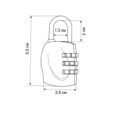 Замок навесной VETTORE Gode 2023 кодовый (20478)