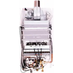 Водонагреватель газовый проточный GENBERG 410.01 белый, турбо 10л, с дымоходом