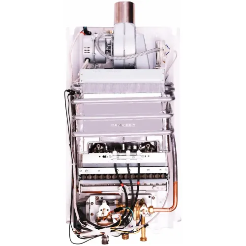 Водонагреватель газовый проточный GENBERG 410.01 белый, турбо 10л, с дымоходом