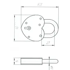 Замок навесной Елизарово ЗВС-3 /2 кл. 