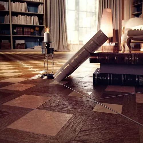 Плитка керамогранит 330*330 Мадера Объемный штамп коричневый арт.725462 за м2 в уп. 1.307 м2 (12шт.)