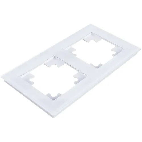 Рамка 2-пост Катрин стекло белый GFR00-7002-01