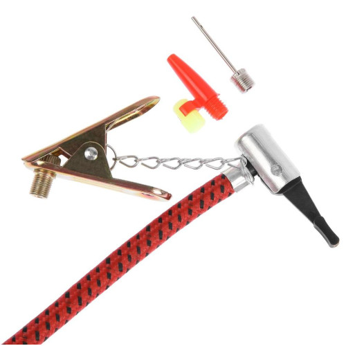 Насос авто ножной TORSO с манометром, 1 цилиндр, усиленный (860533)