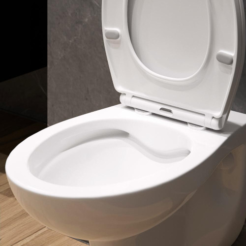 Унитаз-подвесной EVA GOLD K701 белый, сид. дюропласт тонкое, безободковый