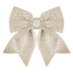 Бант новогодний на ёлку СНОУ БУМ шампань 15х20см (376-830)