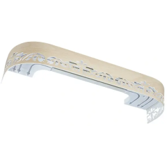 Карниз Ле-Гранд Лиана 2,0м (3ряд) фигурным багетом, бежевый (5)