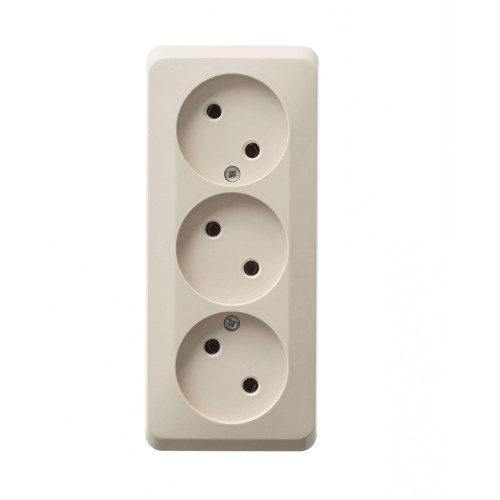 Розетка О/У 3-ая 2P ЭТЮД слон.кость PA16-009K (638427)