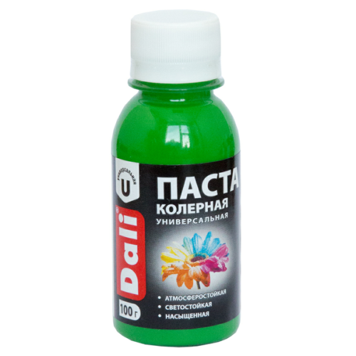 Паста колерная DALI универсальная ЗЕЛЕНОЕ ЯБЛОКО 0,1кг (8шт)