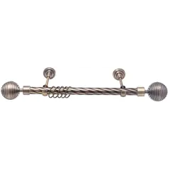 Карниз Ле-Гранд кованный твист 2,0м (1ряд) D25 антик золото, Дюна