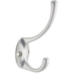 Крючок-вешалка бол. 2-х рож. хром(KL-52)(00023)
