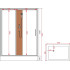 Душевая кабина EVA GOLD 80х120х215см низ. поддон, белое заднее стекло, хром. профиль, БАМБУК 1806 L/R-S (4кор.)