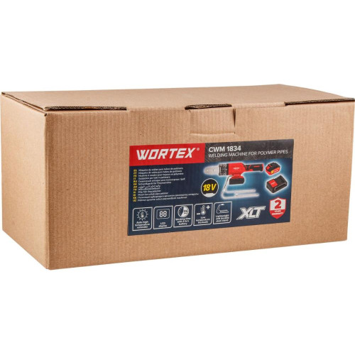 Аппарат свар. д/пласт. труб  WORTEX CWM 1834 ALL1 XLT, 18В 4Ач