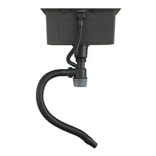 Мойка нерж. врезная GAPPO 72х46х21,5 см тол. 3 мм, чёрная (сифон, коландер) GS7246-6