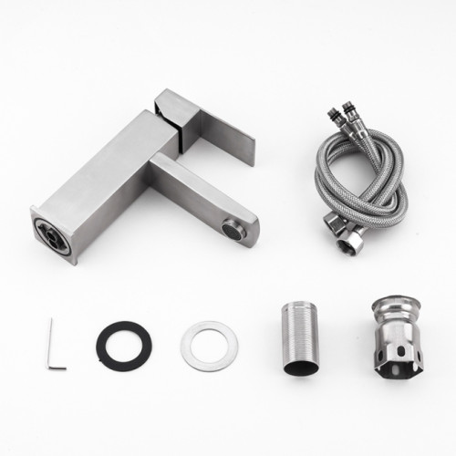 Смеситель для умывальника FRAP F10802 нерж.