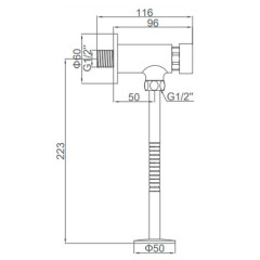 Кран для писсуара нажимной LEDEME LH506