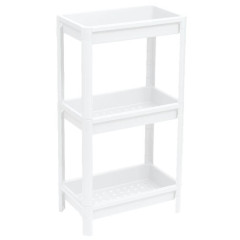 Этажерка VIKEA 3-х секционная широкая белая (248555)