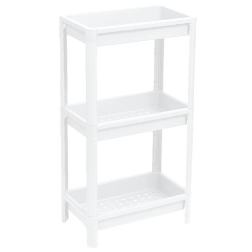 Этажерка VIKEA 3-х секционная широкая белая (248555)