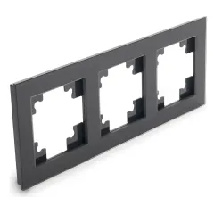 Рамка 3-пост Катрин стекло черный GFR00-7003-05