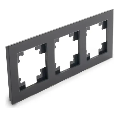 Рамка 3-пост Катрин стекло черный GFR00-7003-05