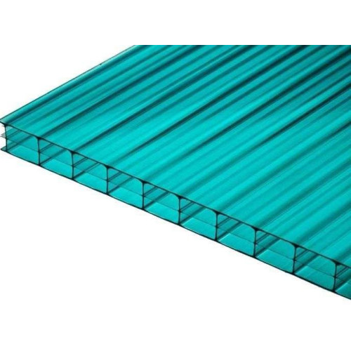 Поликарбонат  сотовый  8мм бирюза 12*2,1м (10лет) Продаётся КРАТНО 3м!!!