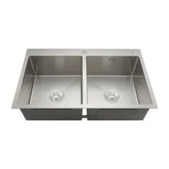 Мойка нерж. врезная GAPPO 83х50х21,5 см тол. 3 мм, сатин (сифон, коландер) GS8350