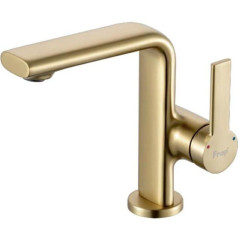 Смеситель для умывальника FRAP F1088-3, сатин золотой