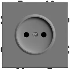 Розетка 2P ЭМИЛИ шторки платиново-серый RST16-5109-10