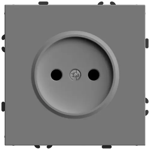 Розетка 2P ЭМИЛИ шторки платиново-серый RST16-5109-10