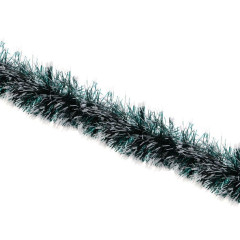 Мишура СНОУ БУМ (377-628) 200х11см, ПВХ, зеленая с белыми кончиками