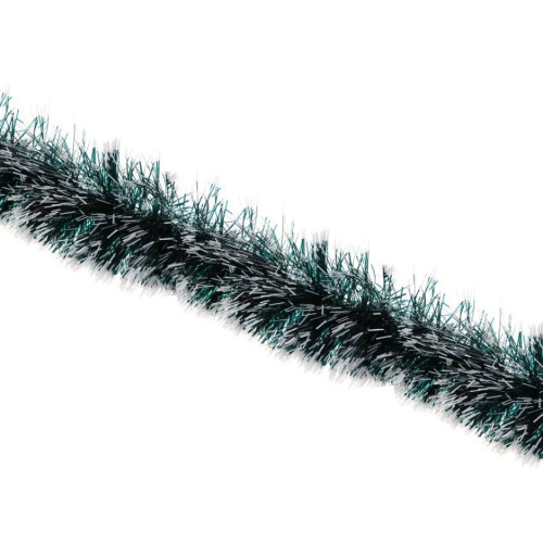 Мишура СНОУ БУМ (377-628) 200х11см, ПВХ, зеленая с белыми кончиками