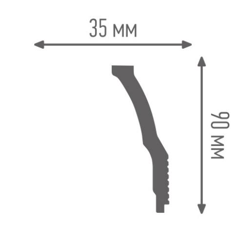 Плинтус потолочный ПЛИНТЭКС X 35/90 (94)