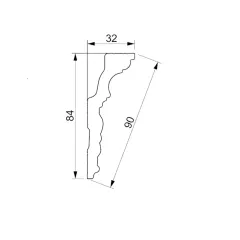 Плинтус потолочный 77-GP 2м (41)
