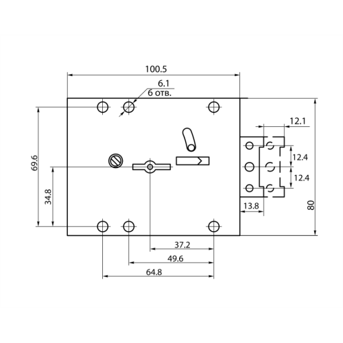 /Замок врезной б/руч. сейфовый Просам 73142 ЗС-8.1/12 (КЛ8-64).В14.У2 (05857)