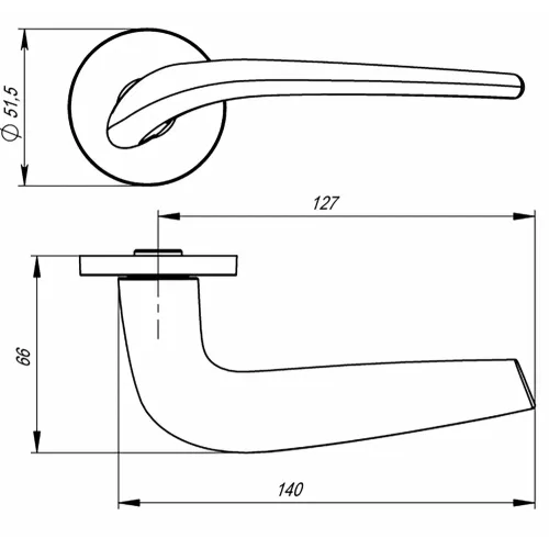 Ручки раздельные ARMADILLO R.URS52.TWIN (TWIN URS) BL-26 черный (39257)