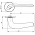 Ручки раздельные ARMADILLO R.URS52.TWIN (TWIN URS) BL-26 черный (39257)